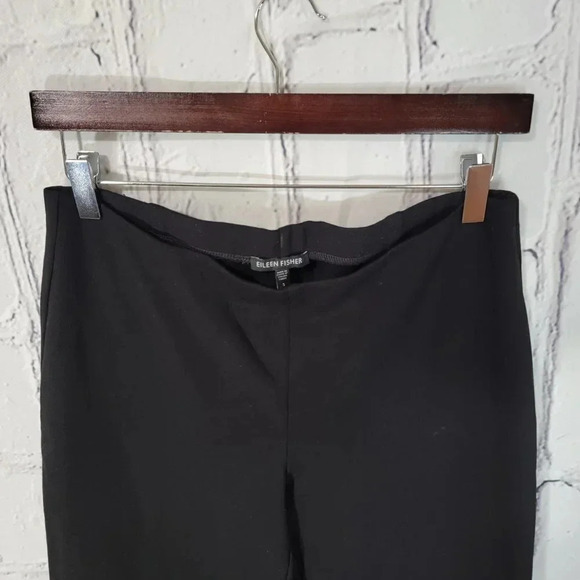 Eileen FISHER Womens S Black Pull On Stretch Elastic Waist Business Casual Pant - Picture 2 of 6